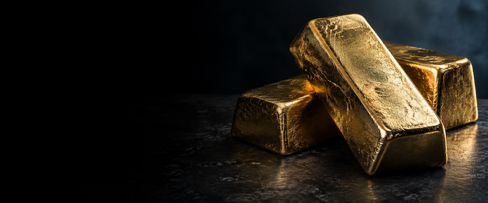 A photographic study of cast gold ingots